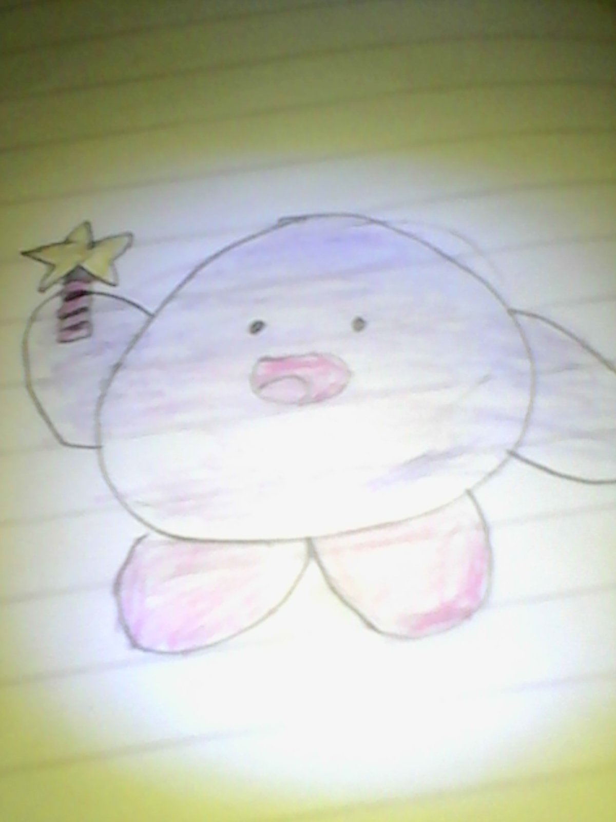 That one Kirby plushie, on paper.